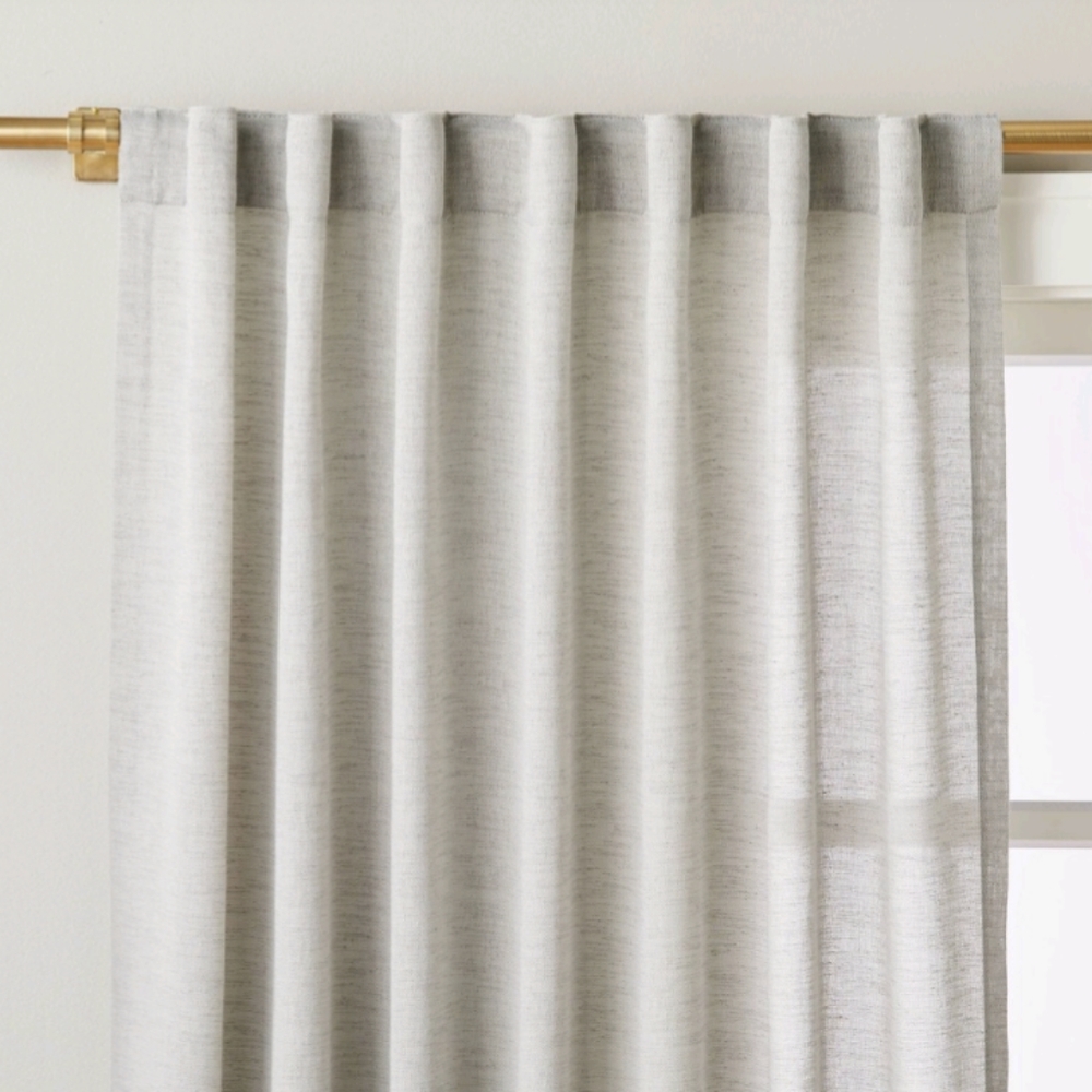 Hearth and hand lace insert curtain panel grey - Picture 2 of 4